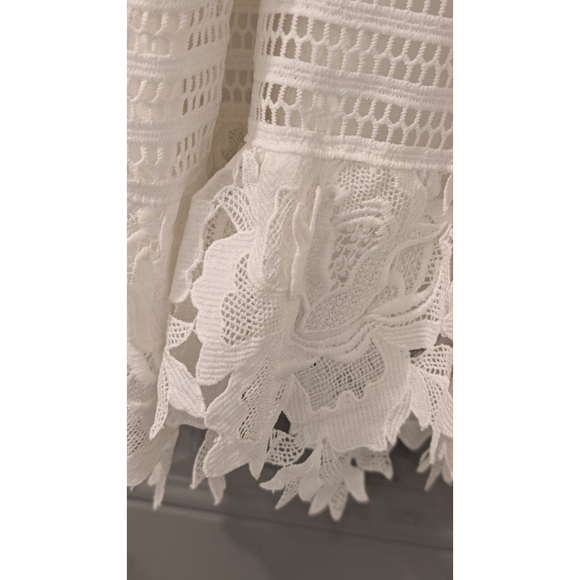 Women's Adelyn Rae White Lace Dress M - Picture 4 of 16